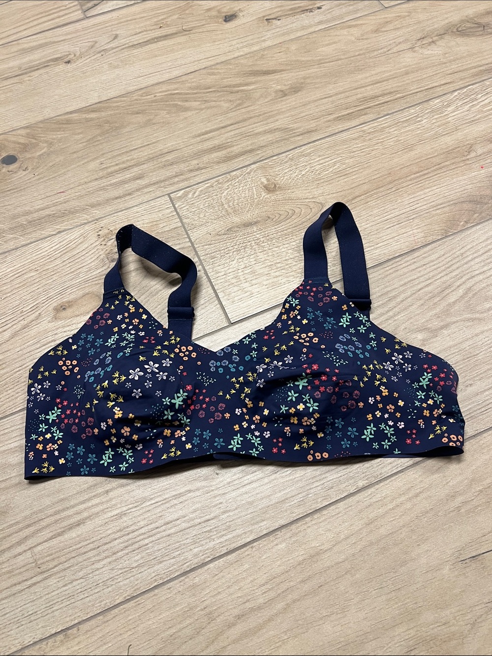 knix Navy Floral Wireless Bra